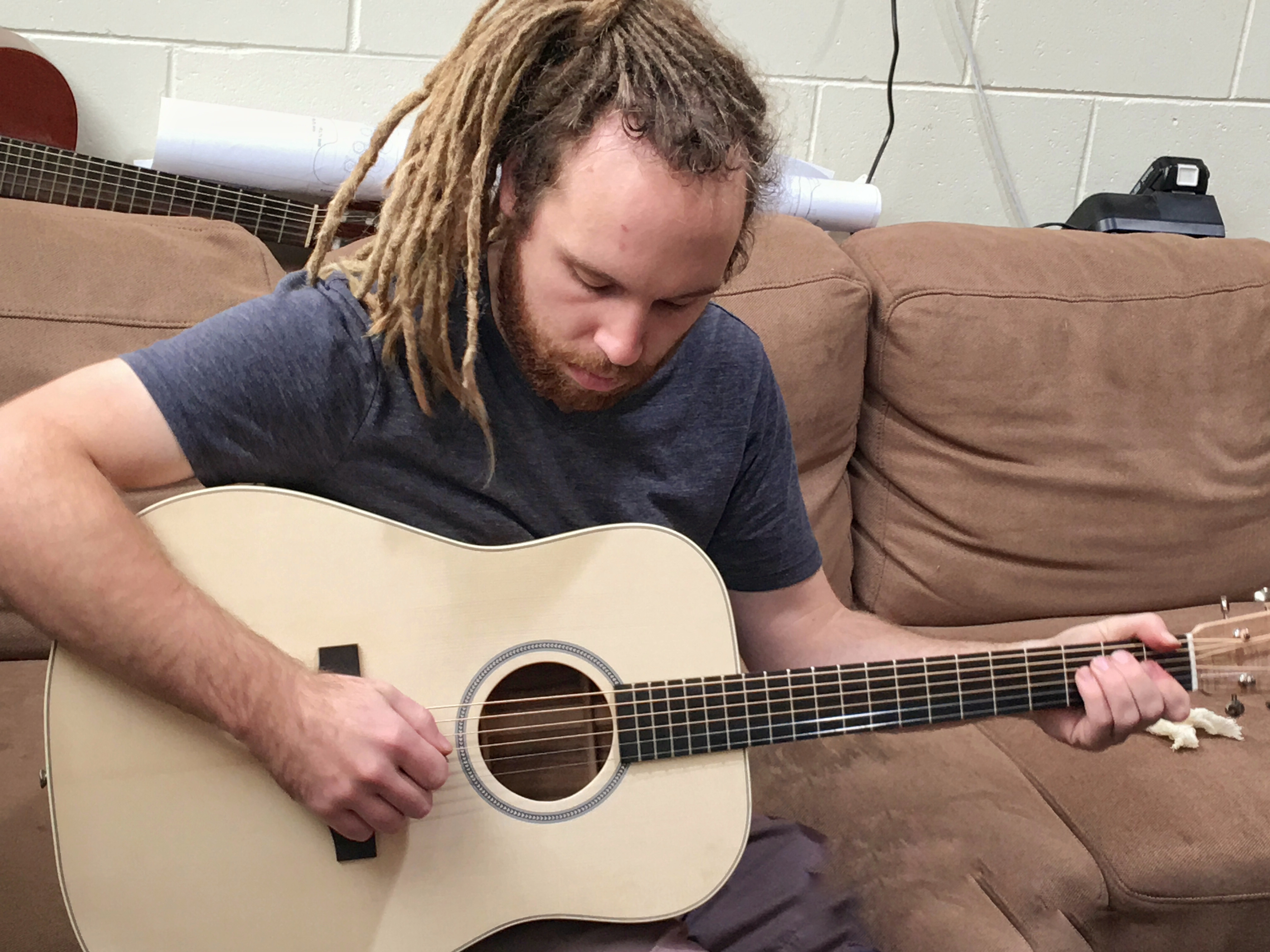 Jack with his pre-war Martin style acoustic guitar