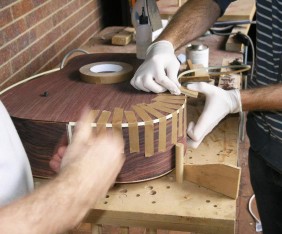 Guitar Making Course Gluing Binding