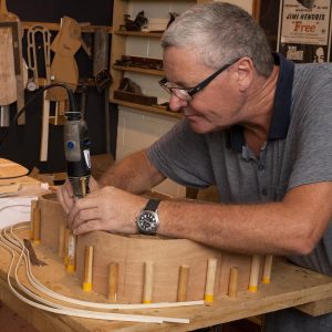 Peter at the Hancock Guitar Making Course Gold Coast Australia